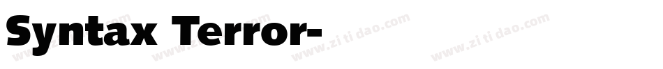 Syntax Terror字体转换